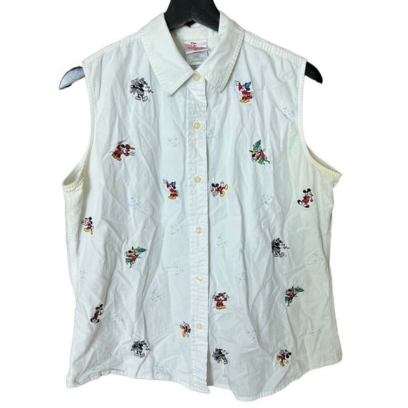 VTG Disney Embroidered Mickey’s Top Large - Picture 1 of 4